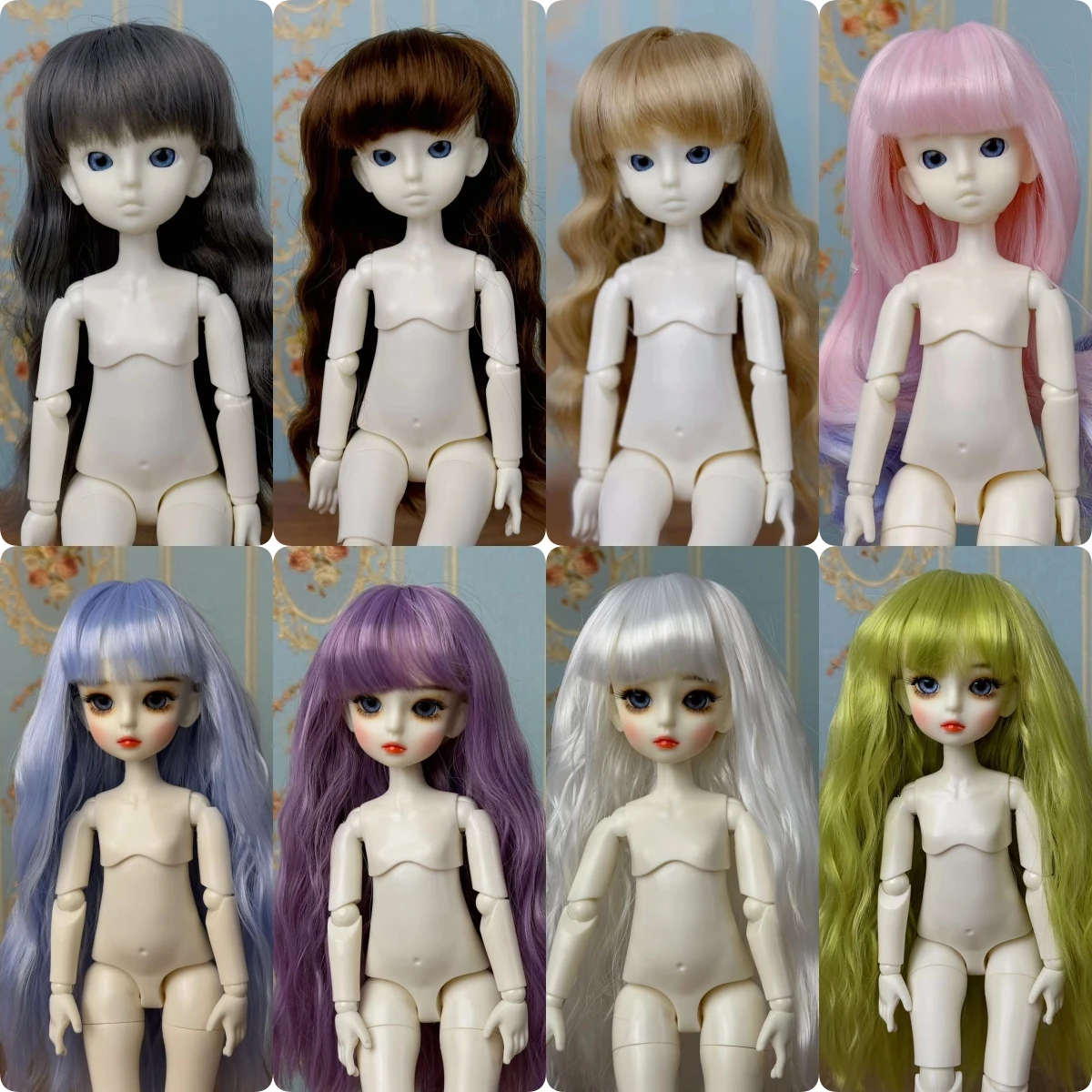 Sweet Doll Makeup 28cm White Skin Doll 1/6 BJD Doll Mechanical Joint Dolls Children and Girls Birthday Gift Christmas Gift