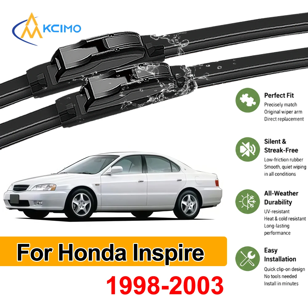 Windscreen Wipers For Honda Inspire UA4/UA5 1998-2003 Auto Front Window Rubber Wiper Blade Replacement Windshield Wiper Kit