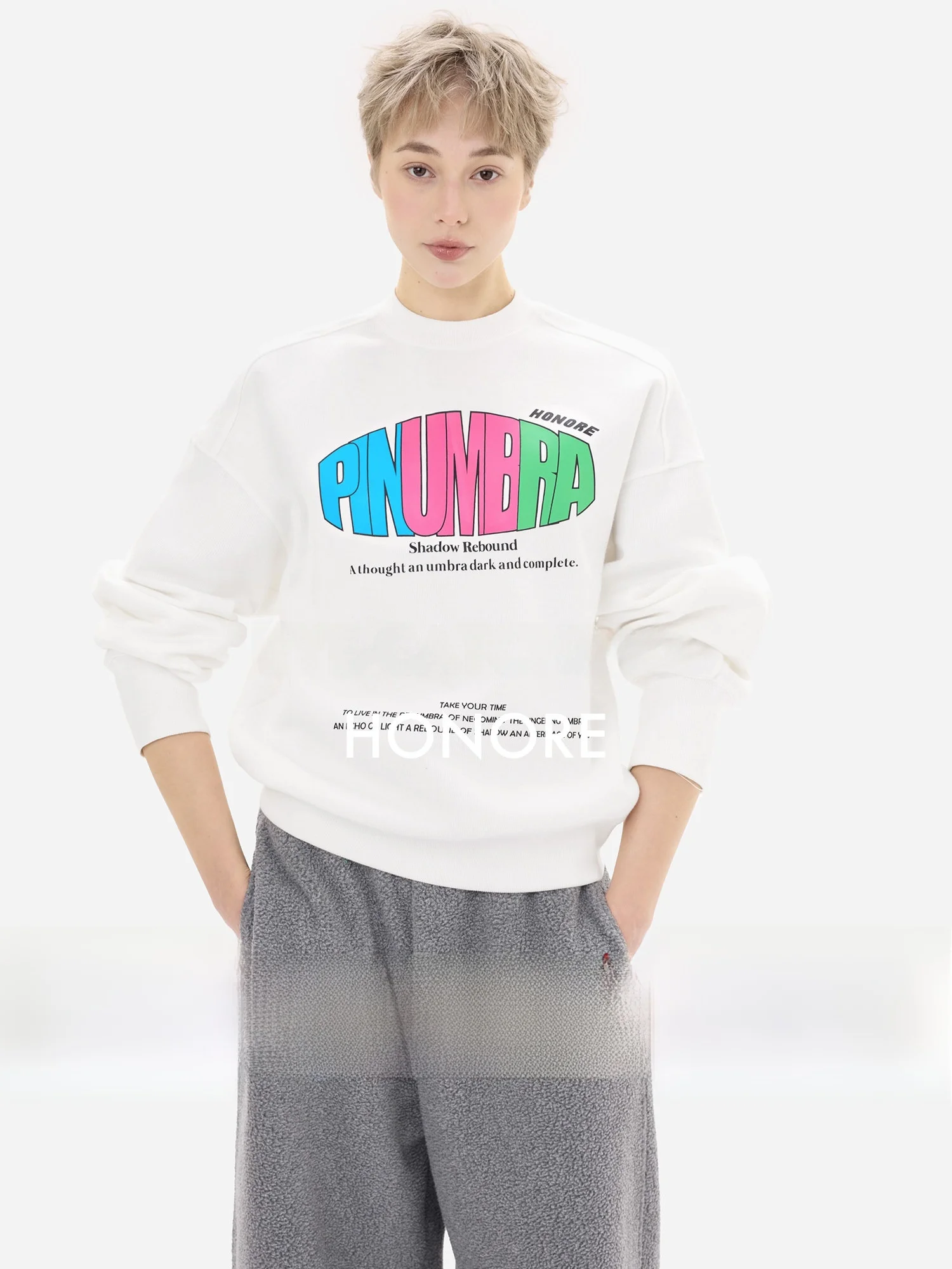 

eGuYue Оригинальный дизайн, классический свитшот с круглым вырезом, с логотипом в виде букв, цвета хлопковой ваты, женский повседневный удобный пуловер