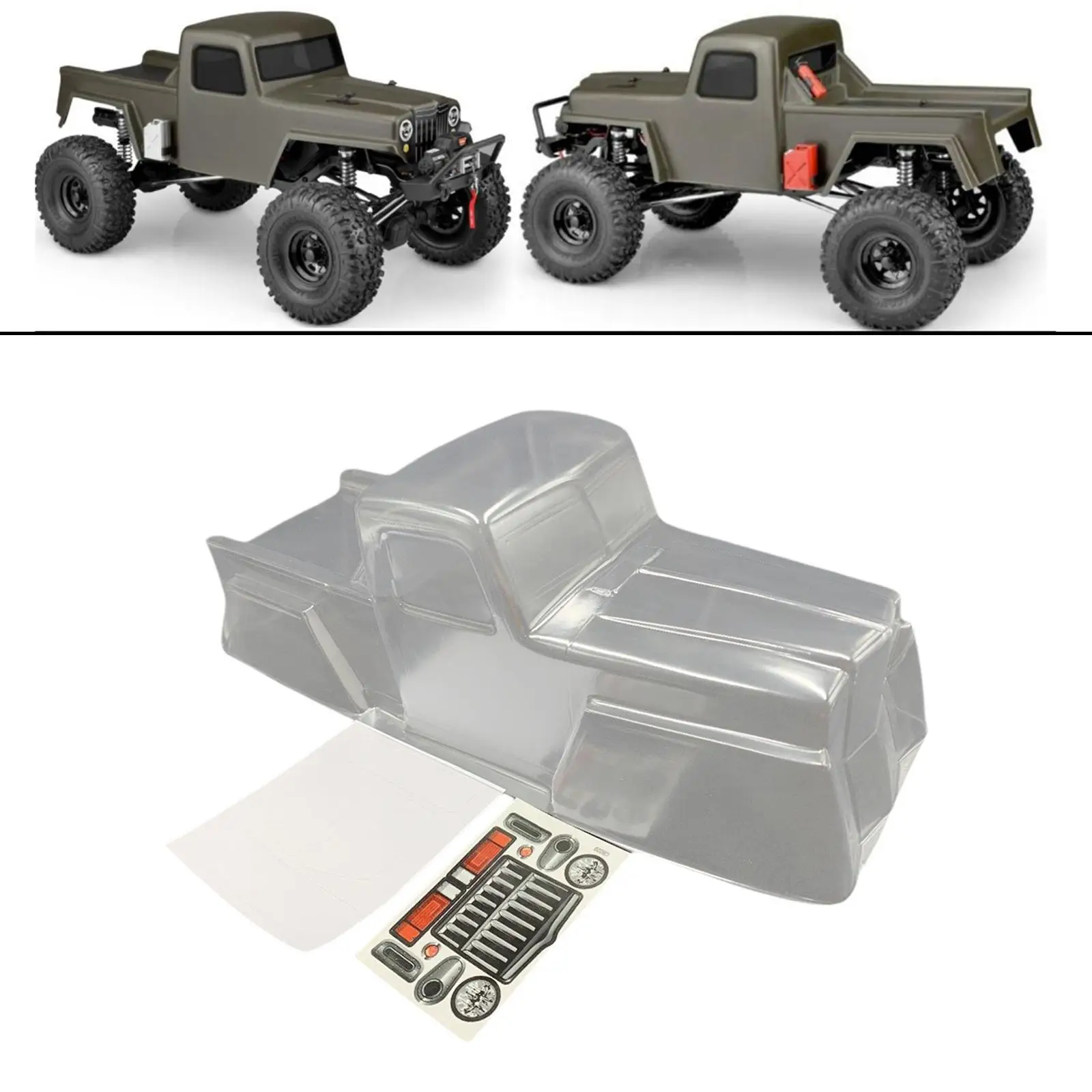 12.3 inch/313mm Wheelbase Body Car Shell for 1/10 RC Crawler Upgrade Parts