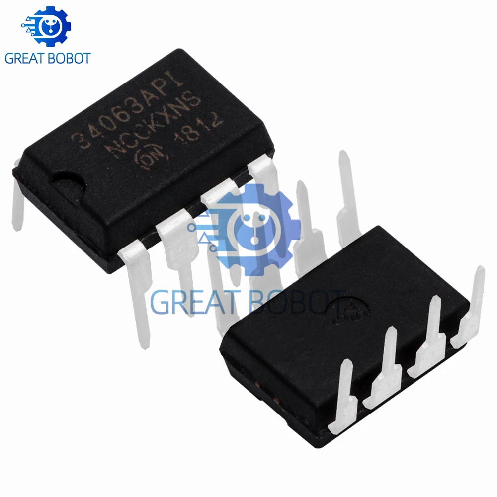 10PCS MC34063API MC34063 34063 DIP8 DIP Boost or Buck Power DC/DC Converter