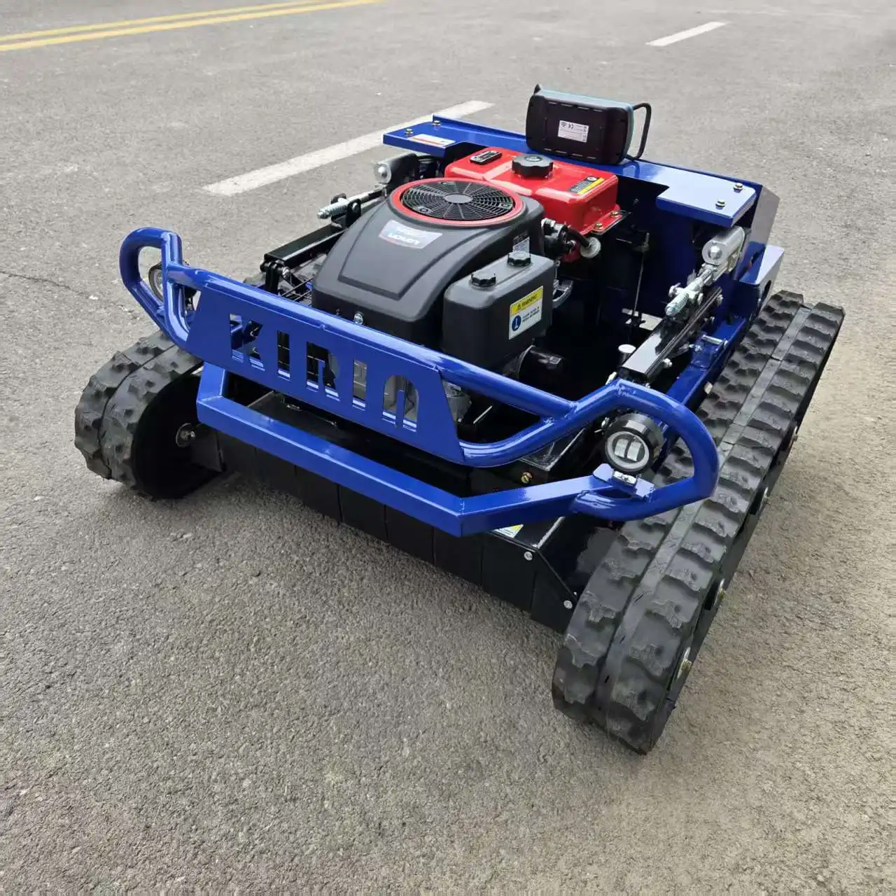 Electric Self-Propelled 4-Stroke Lawn Mower with Remote Professional DIY Cordless Rotary Grass Cutter Crawler Mower