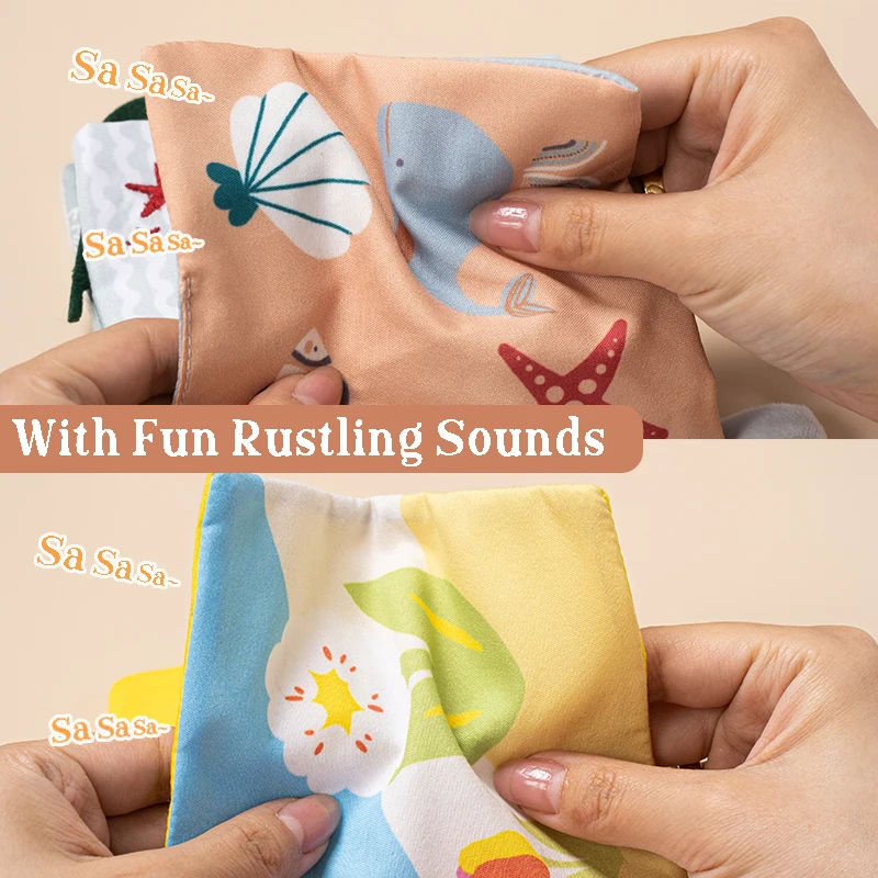 الكرتون الحيوان القماش كتب ألعاب الأطفال للبنين بنات مونتيسوري التعلم المبكر لعبة تعليمية الرضع القماش كتاب هدايا الوليد #4