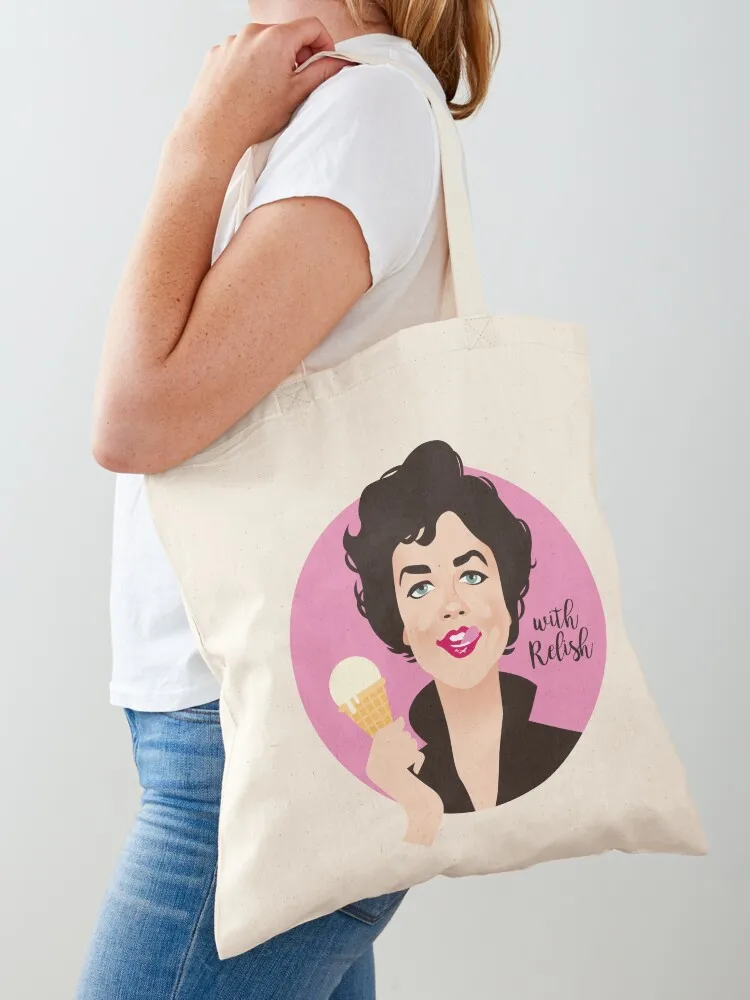 

With relish Tote Bag hand bag ladies woman shopping bag university shopper tote bags aesthetic