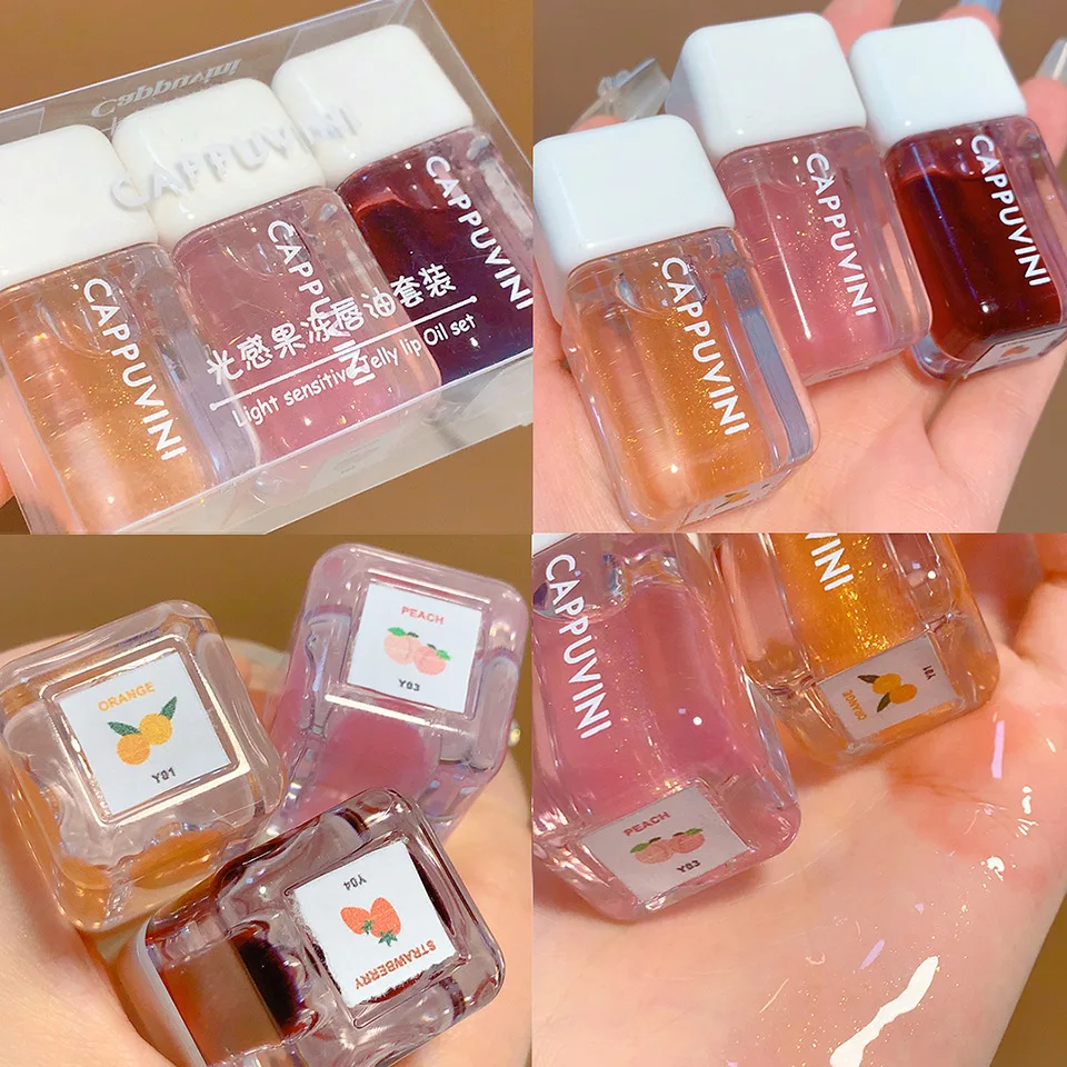 Mirror Lip Glaze กันน้ํา Lip GLOSS LIPS แต่งหน้าชุดโปร่งใส Lip Tint Water Shine Lip Balm ลิปสติกให้ความชุ่มชื้นเครื่องสําอาง