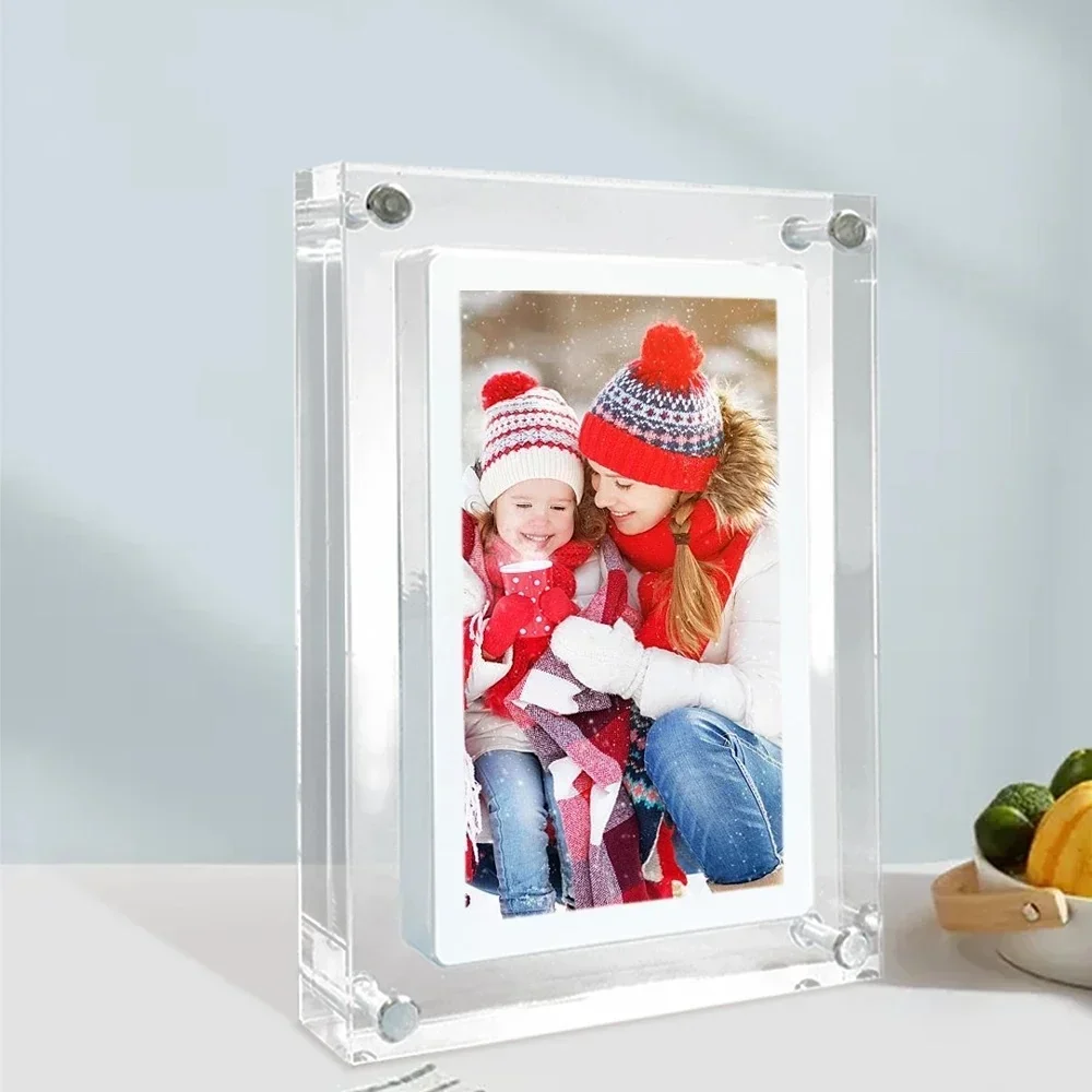 

5/7 Inch 1000mAh Vertical Display IPS Screen 2G Memory Battery Porta Retrato Digital Acrylic Digital Photo Frame