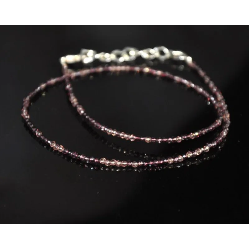 

Natural Beads, Rondelle Faceted Smoky Quartz Bead Necklace