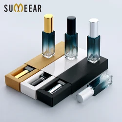 Wholesale 10ml Refillable Thick Square Glass Perfume Bottle With Box Portable Sprayer Pump Bottles Empty Container