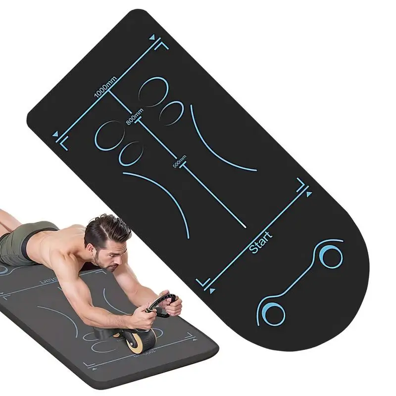 

Abdominal Wheel Mat Exercise Equipment Mat Non-Slip Workout Pad For Ab Roller Wheel 59x24 Inch Gym Equipment Yoga Floor Cushion