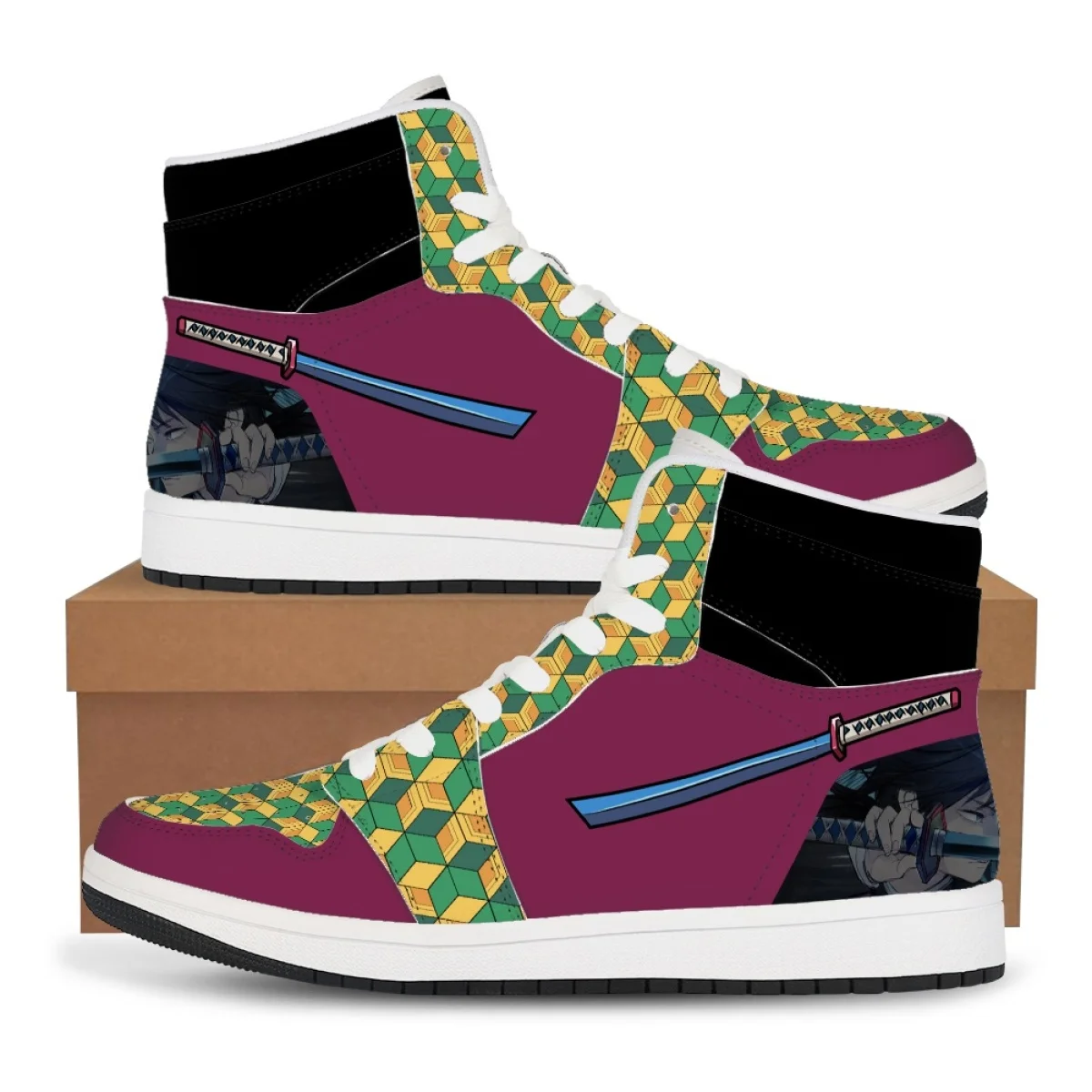 

Fashion Kamado Tanjirou Anime Sneakers Basketball Demon Slayer Men's Shoes Women's Shoes Unisex Casual Shoe Custom Holiday Gift