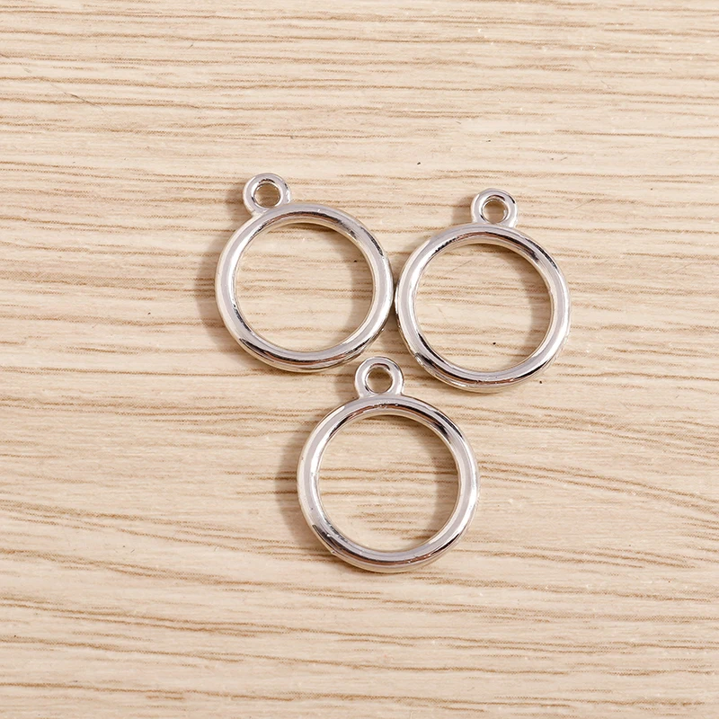 Tusember 30 Stücke 18*15mm Legierung Hohl Runde Charms Metall Anhänger Für Handgemachte Halsketten Ohrringe Armbänder Schmuck Machen DIY – Detail 2
