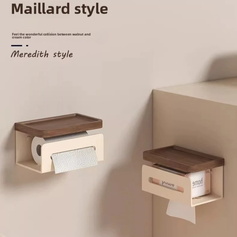 

Maillard Toilet Tissue Box Storage Rack Wall Mounted Paper Drawer Bathroom Non Perforated Toilet Paper Rack Roll Paper Rack