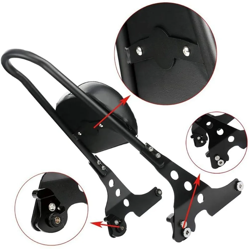 Motocykl odpinane tylne oparcie pasażera Sissy Bar siedzenie dla Harley Sportster XL883C 883R 2004-2022 XL1200C 1200S 1996-2000 — zdjęcie 5