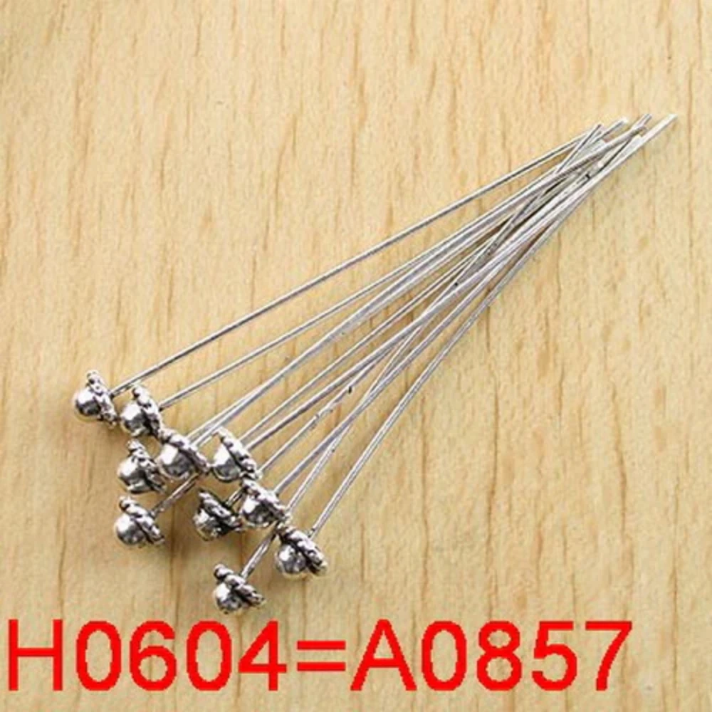 

20PCS HANDMADE TIBETAN SILVER HEAD PIN W/ UNIQUE HEAD H0604