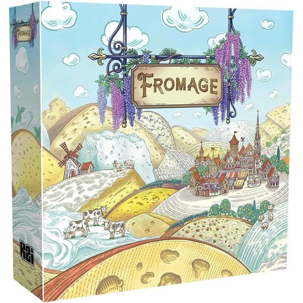 

R2i Games romage Board Game - rench Cheesemg Strategy Game, Worker-Placement, Resource Management, amily un or Kids & Adults, Ag