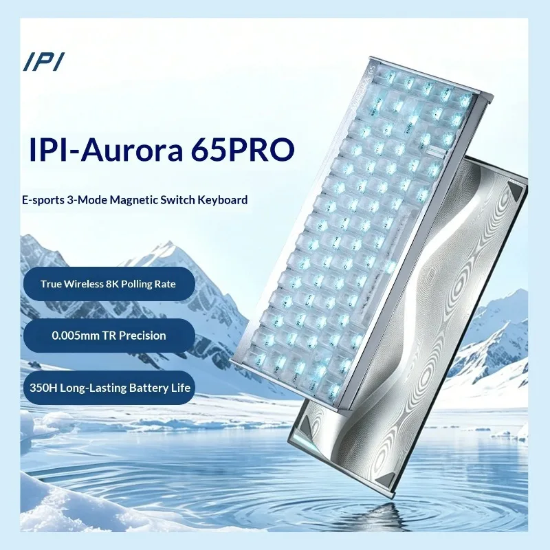 IPI Aurora 65 Pro Gaming Keyboard 2.4G 8K Low Latency Wireless Keyboard 6000mAh Battery RT 0.01MM Gaming Mechanical Keyboards