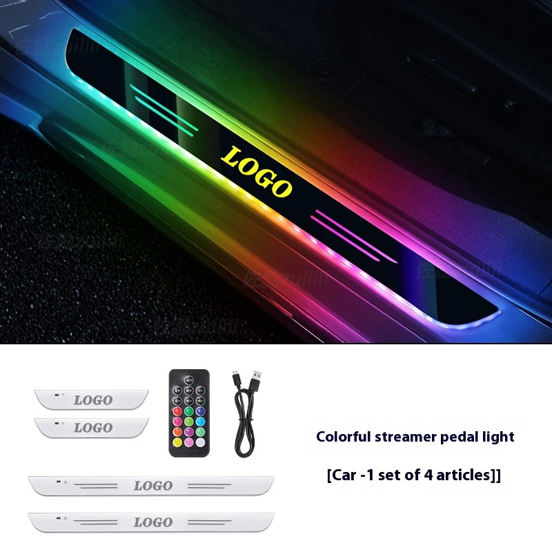 Car Telecontrol LED Welcome Light Threshold Pedal Door Atmosphere Lamp For BMW 1 3 5 7 Series X1 X3 X4 X5 X7 E39 E46 E60 E70 E90