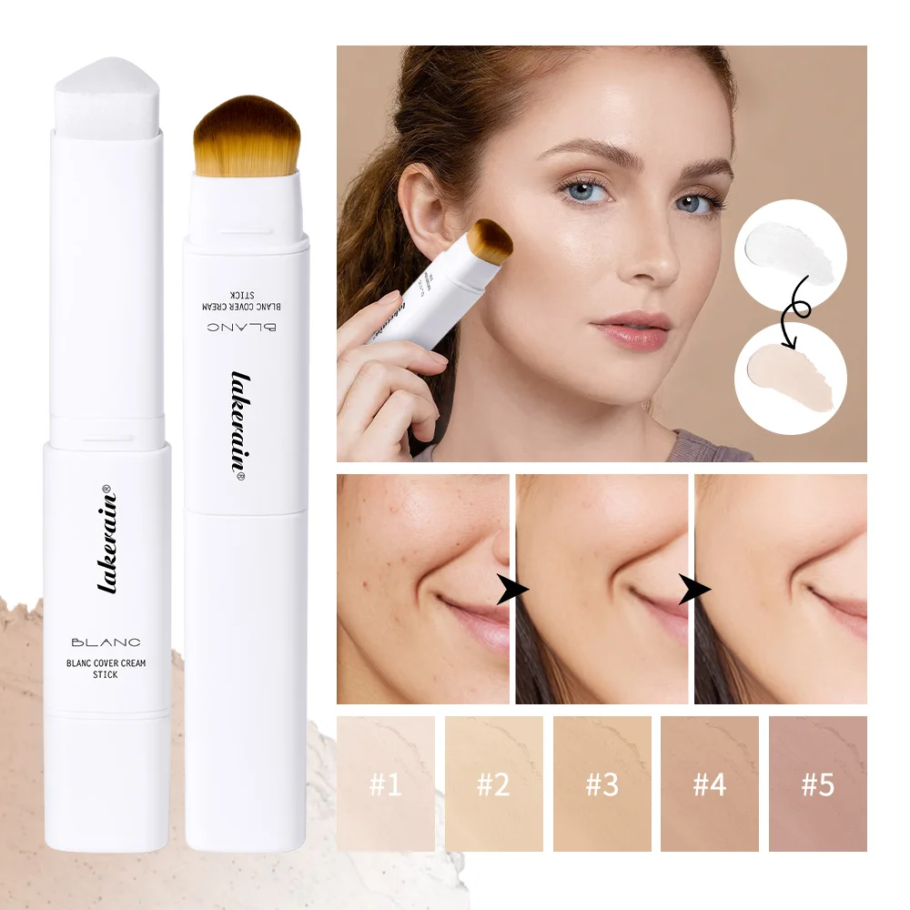 Dual-Ended Color Changing Foundation Stick Lightweight & Smoothly Blending Foundation Even Skin Tone Makeup For All Skin Type