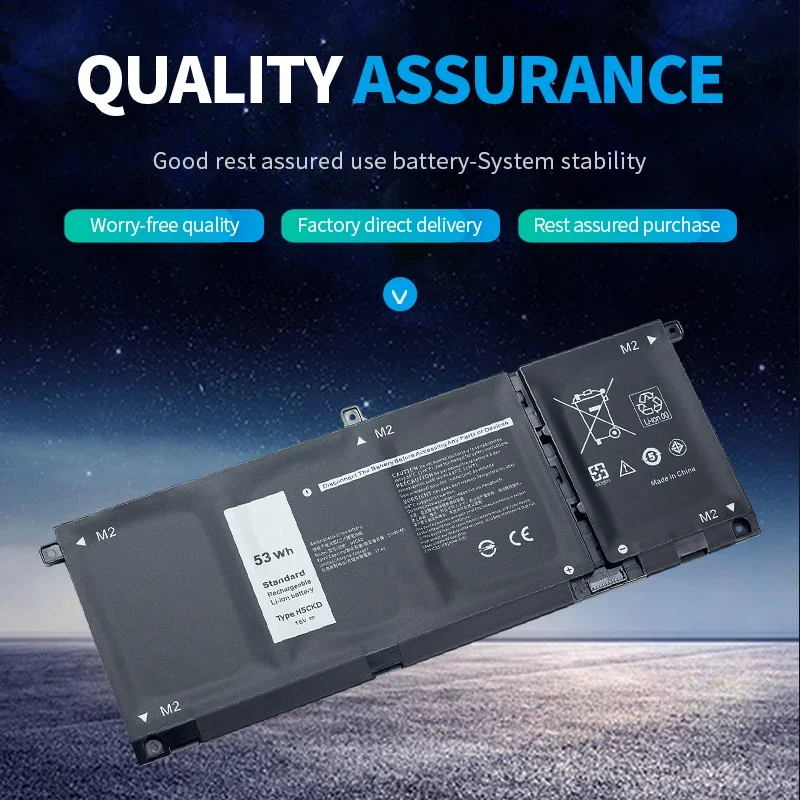 53WH H5CKD batería del ordenador portátil para DELL Inspiron 5408 5508 5509 5400 5406 7405 7500 7506 2 en 1 para DELL Latitude 3410 3510