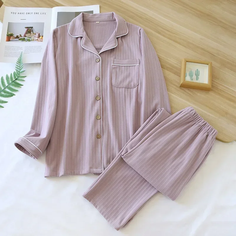2026 autumn and winter new couple pajamas set, men\'s and women\'s long sleeved pants two-piece set, warm and thick home clothes