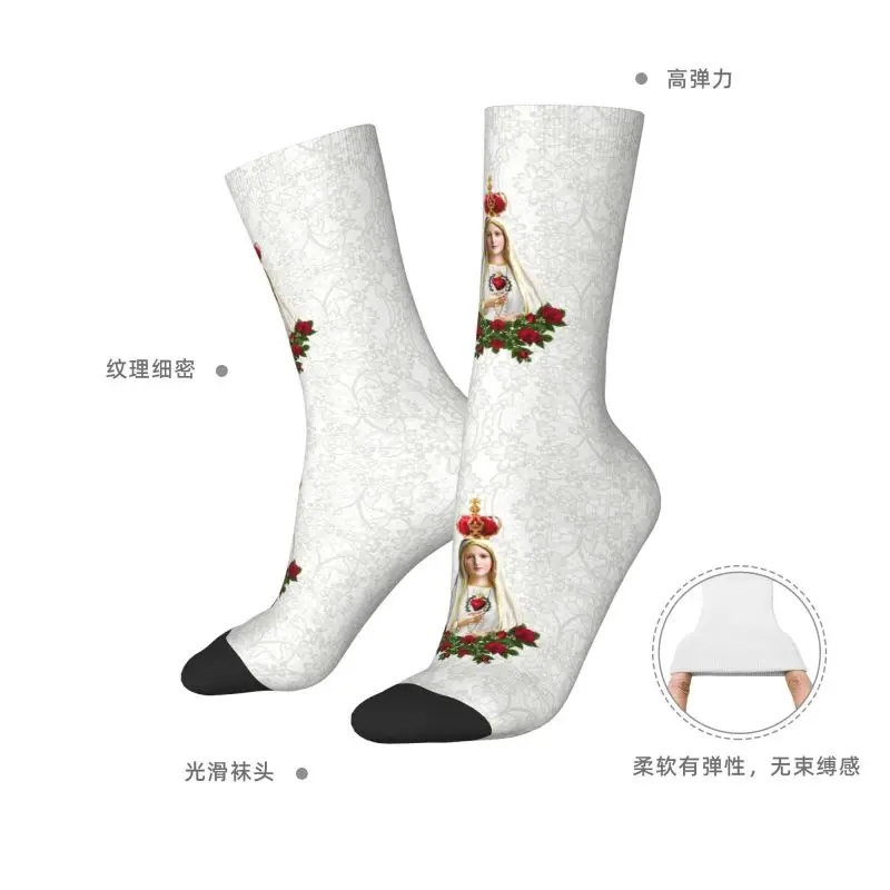 سيدة فاطمة مريم العذراء الرجال طاقم الجوارب للجنسين الجدة البرتغال الوردية الكاثوليكية الربيع الصيف الخريف الشتاء فستان الجوارب #6