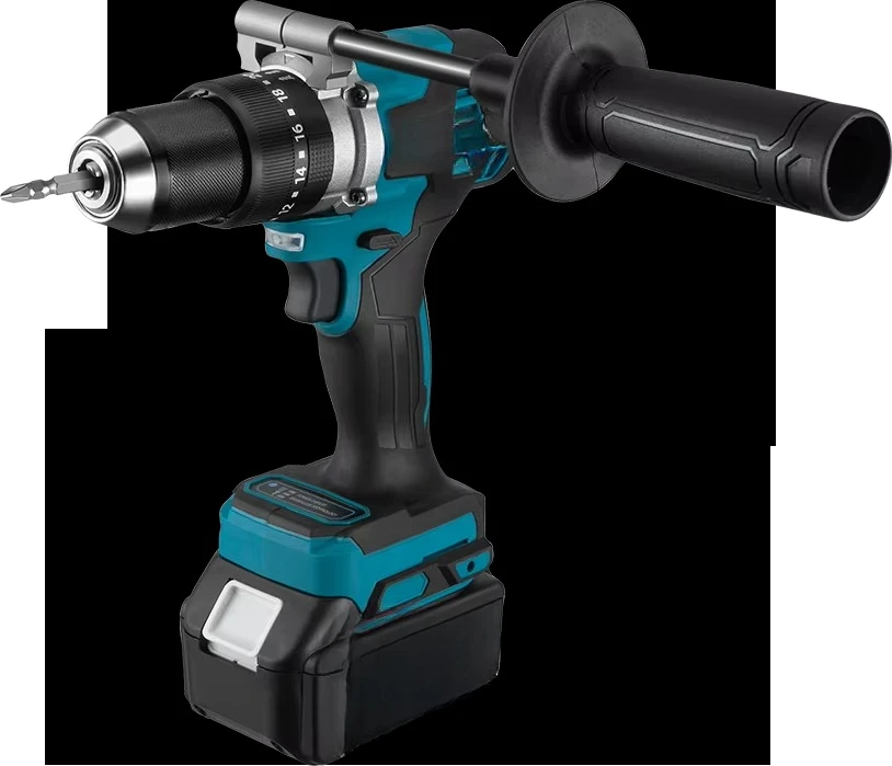650nm 13MM Chuck Brushless Hammer Drill Impact Cordless Electric Screwdriver Lithium Batter Ice Breaker Digging 21V Battery