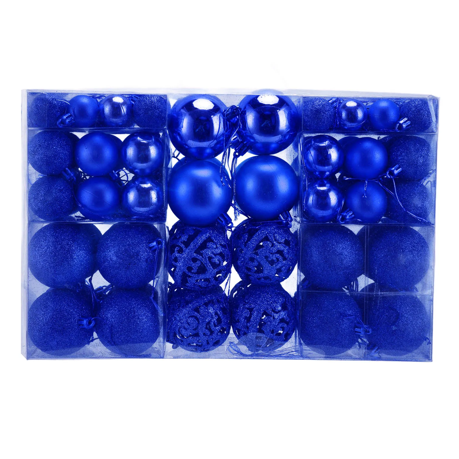 Shatterproof Christmas Ball Ornamentos, Hanging Balls, Tree Party Decoration, vermelho, 100pcs