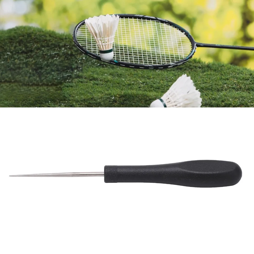 Badminton Accessories Black Racquet Stringing Awl Portable Iron Straight Awl Durable Tennis Racket Stringing Tools Tennis