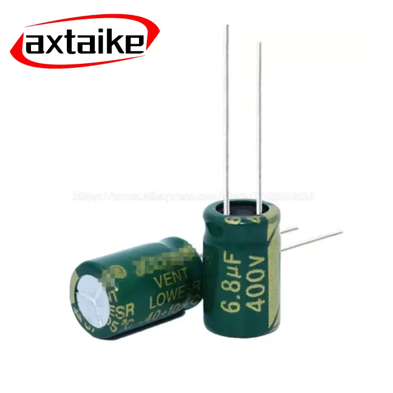 20 peças 6.8uf 400v 400v6.8uf 8*12mm capacitor eletrolítico de alumínio de alta frequência e baixo esr dip