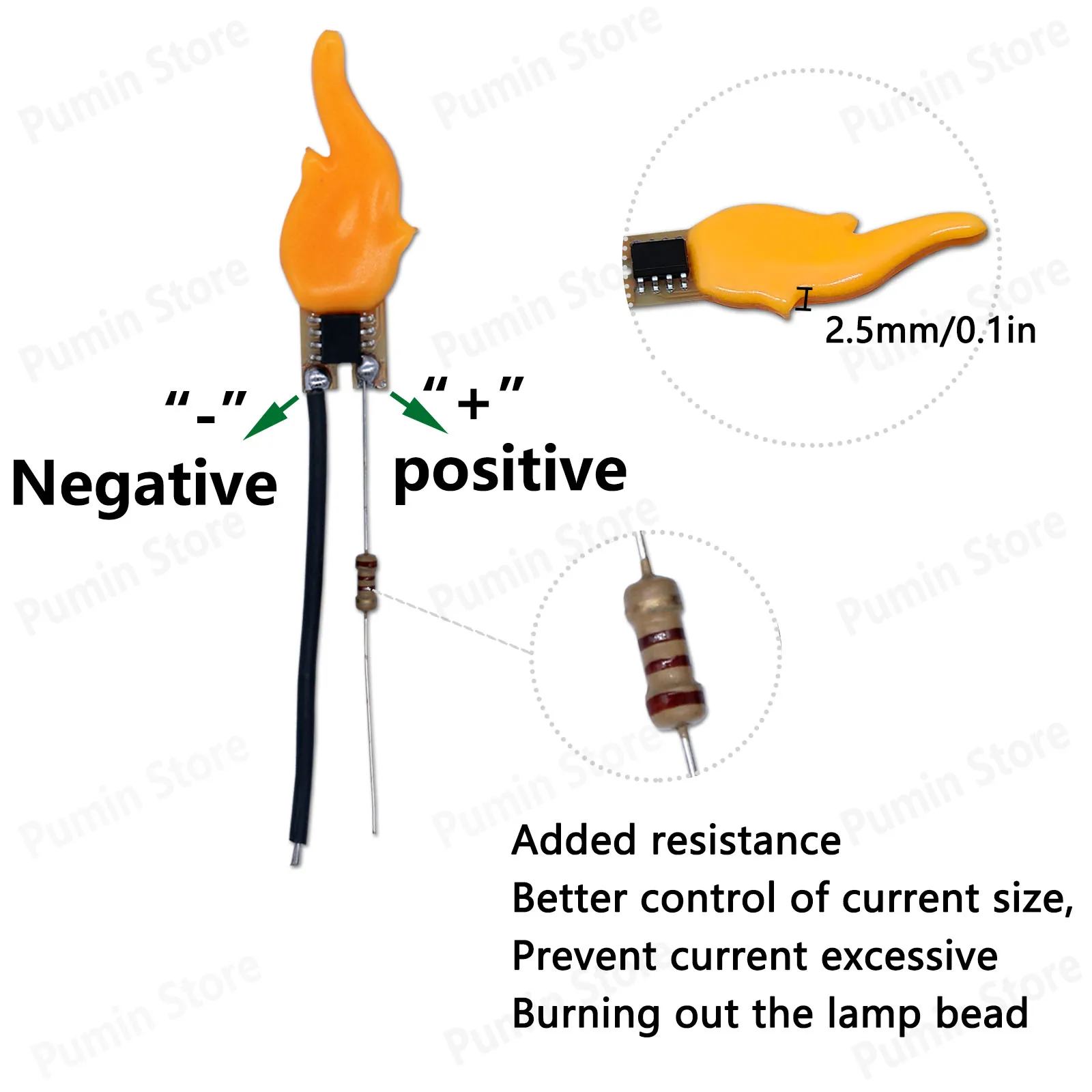 LED Retro Edison Kerze Flamme Lampe DC5V 20mA Warmweiß Ra≥80 83mm Urlaub Dekoration Gelötete Kerze Blitz Lampe Zubehör DIY