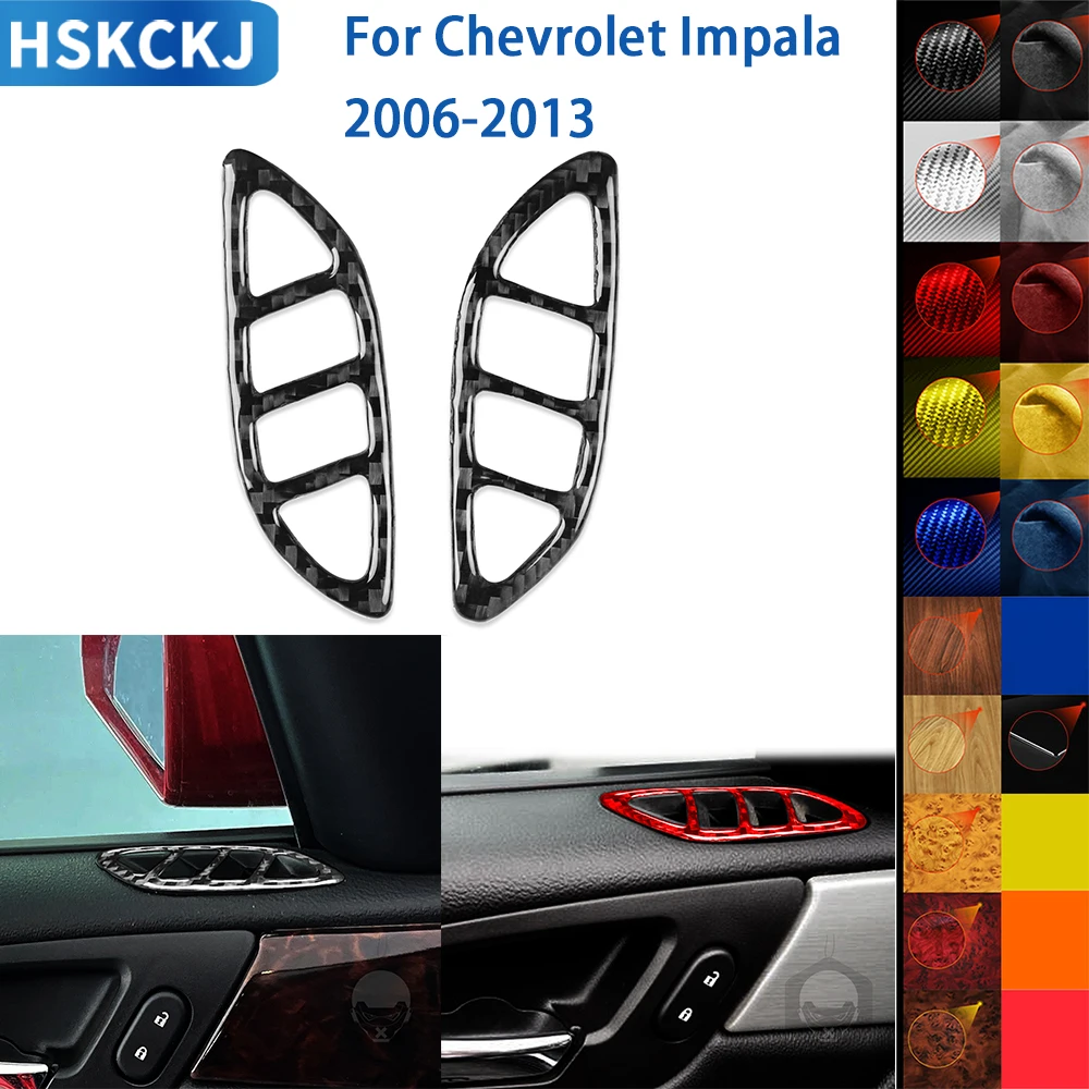 

For Chevrolet Impala 2006-2013 Accessories Carbon Fiber Car Interior Demisting Air Outlet Trim Sticker Decoration