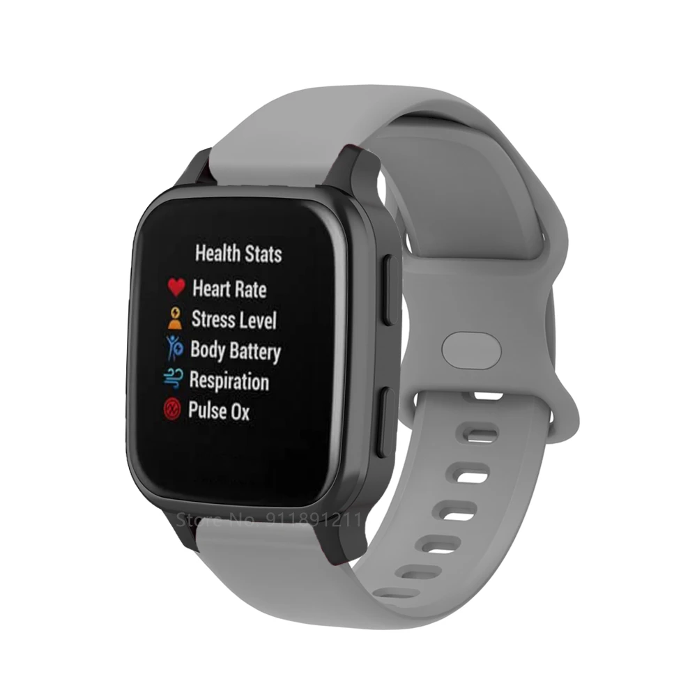 سيليكون شريط للرسغ للغارمين Venu SQ 2 Venu 2 Plus 3 Forerunner 165 55 265 255 245 645 Vivoactive 5 سوار ساعة ذكية