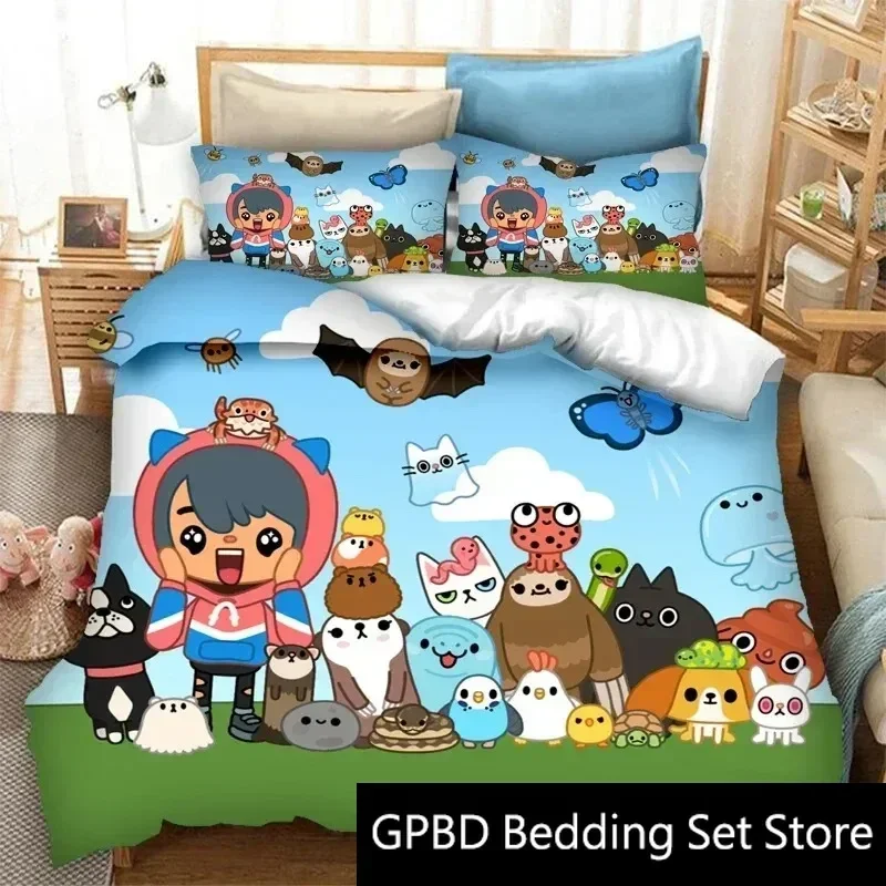

3D Print Toca Life World Cartoon Comfortable Duvet Quilt Cover Pillowcase Bedding Set Children Bedroom Decoration Home Textile