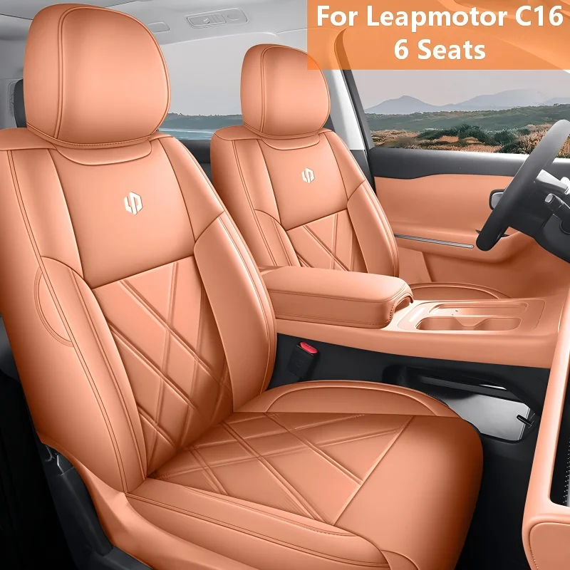 Custom Fit for Leapmotor C16 Car Accessories Seat Covers for 3 Rows 6 Seats Full Set Top Quality Faux Leather