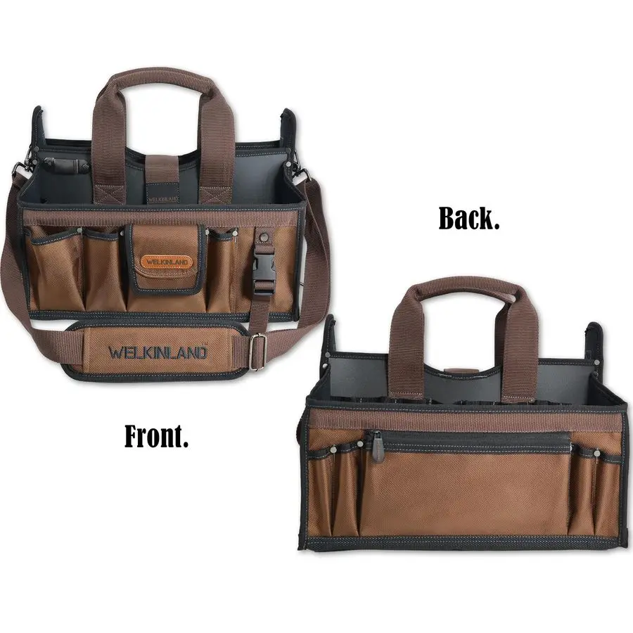 20Pockets Tool Tote Bag, 16 Electrician Tool Bag, OpenTop Tool Bag, StayUp HVAC Tools Bag, Brown Tech Tools Bags, HVAC Bag, Tool