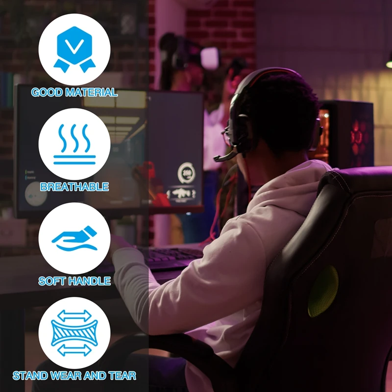 A74E-Elastic Electric Gaming Chair Covers Household Office Internet Cafe Rotating Armrest Stretch Chair Cases