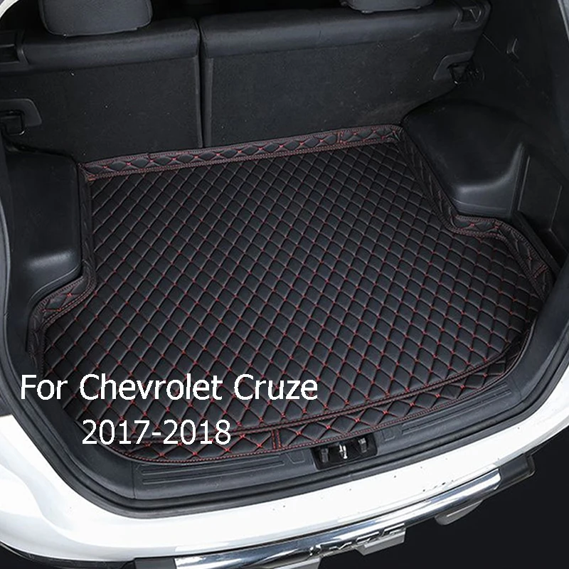 

Custom Leather Car Trunk Mats For Chevrolet Cruze 2017-2018 Sedan Hatchback Sedan Rear Trunk Floor Mat Tray Carpet Mud