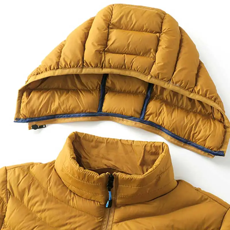 Jaquetas grossas de algodão quente para homens, parkas com capuz fino, chapéu destacável, casaco casual masculino à prova de vento, luxuoso, novo, inverno, 2023