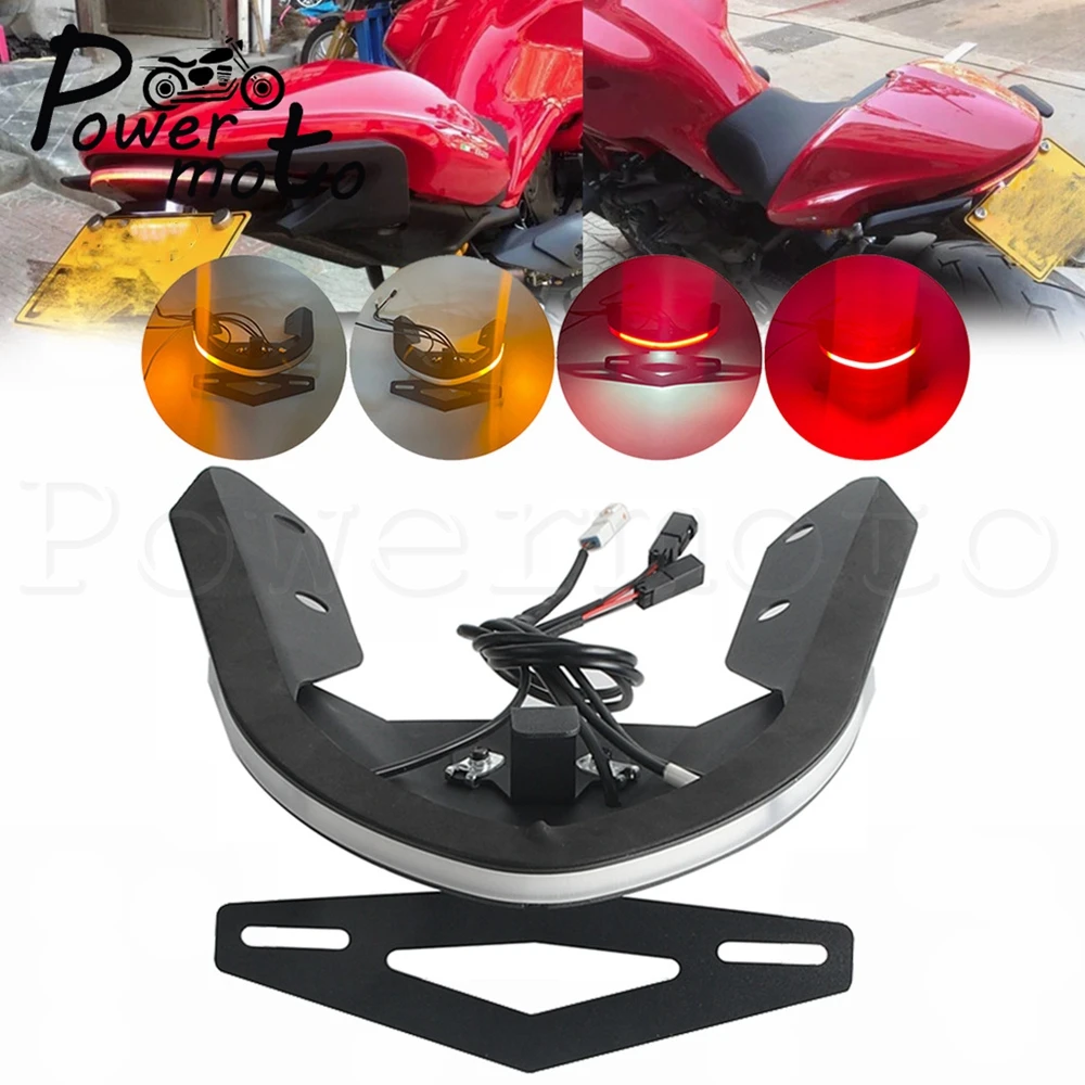 For Ducati Monster 821 2015-2017 1200 1200S 2014-16 Rear Light LED Brake Turn Indicator Tail Stealth Fender Eliminator Tidy Kit