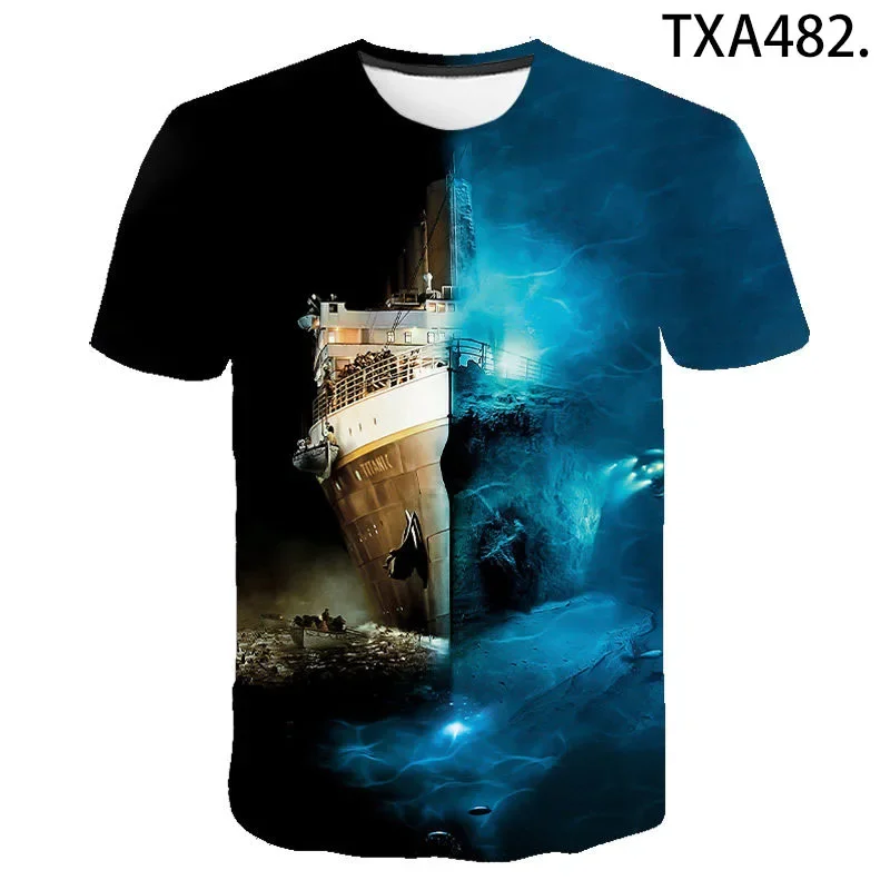 Titanic 3D Print T Shirt uomo donna bambini manica corta Love TV Titanic T-Shirt Harajuku Boy Girl Cool top Tee abbigliamento