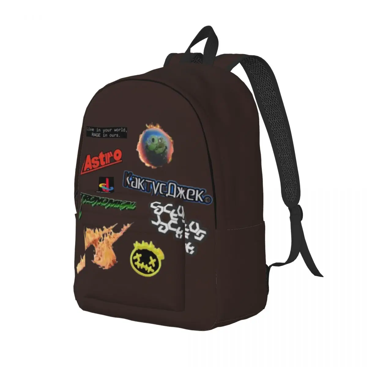 Travis Scott-mochila informal con estampado de Cactus Jack1, Bolsa Escolar ligera para la escuela, al aire libre, compras, oficina, 15,7 pulgadas y 17,7 pulgadas