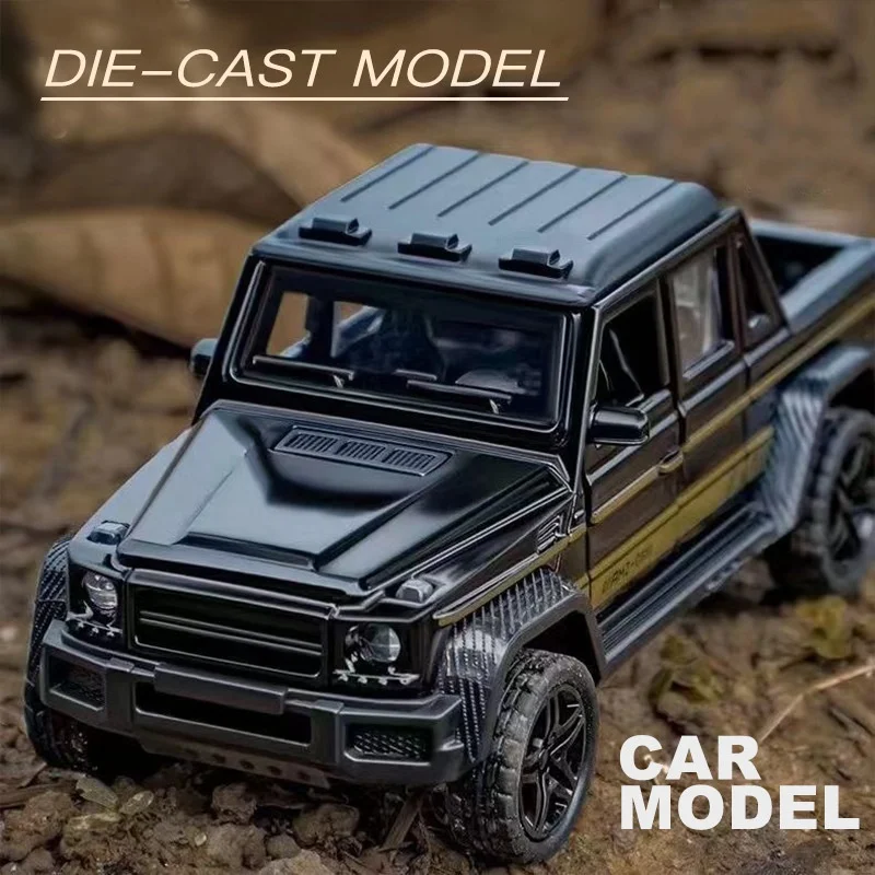 1:36 Driedeurs Legering Simulatie Pick-Up Truck Model Kinderen Jongen Speelgoeddecoratie Cadeau Cool Speelgoedauto Kan Het Deurontwerp Cadeau Openen