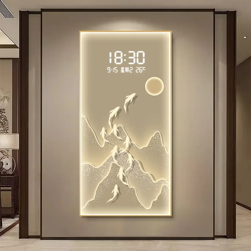 Luminous Modern Wall Watch Living Room Design Bedrooms Creative Digital Minimalist Restaurant Horloge Muralehome Decoration