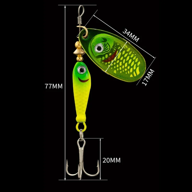 جديد 5/10 قطعة الصيد سبينر الطعم 9 جرام/7 سنتيمتر ملعقة إغراء المعادن الطعوم خطاف ثلاثي Isca الأسماك الاصطناعية المتذبذب المغذية الكارب سبينيربايت #6