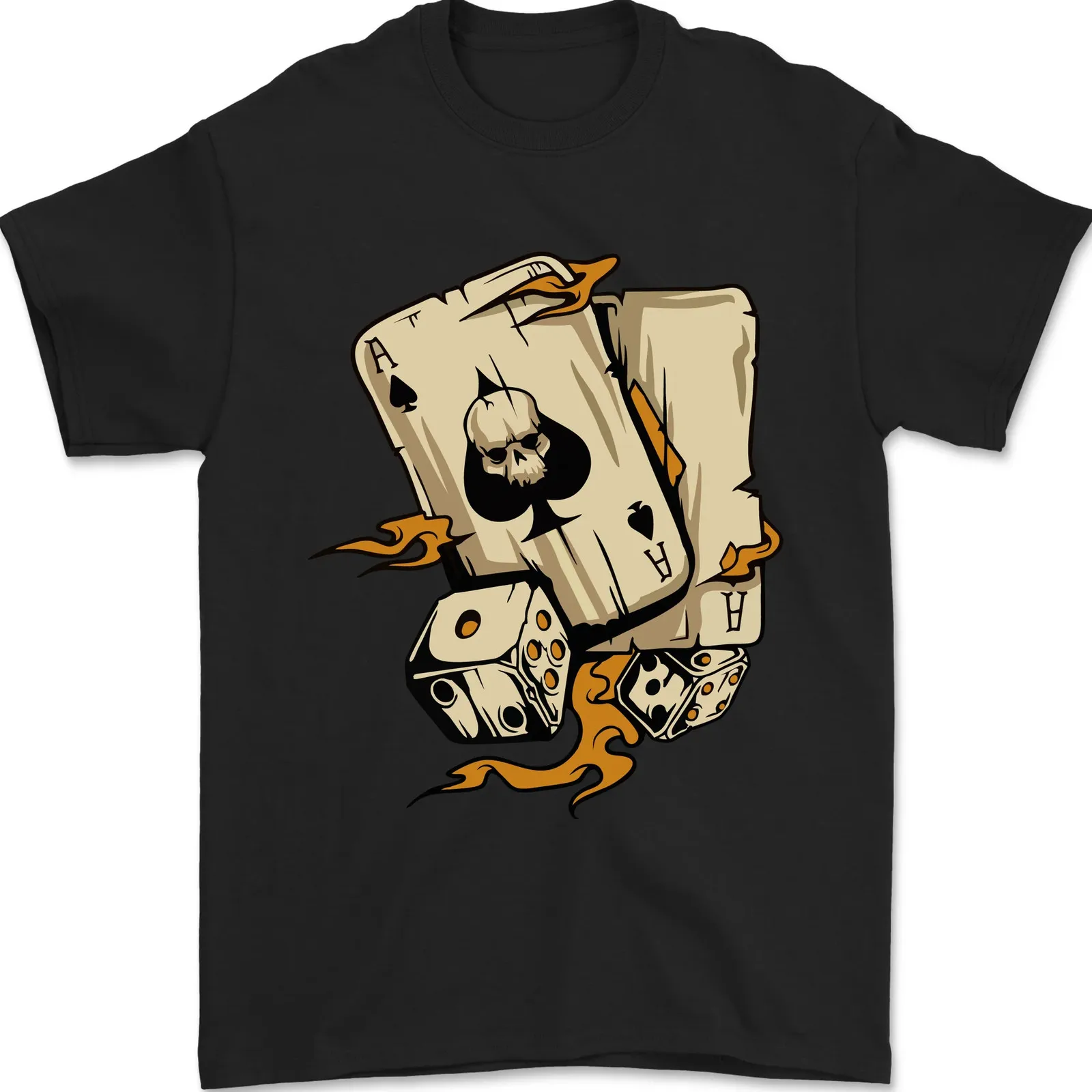 

Skull Ace of Spades Heavy Metal Rock Music Mens T-Shirt 100% Cotton