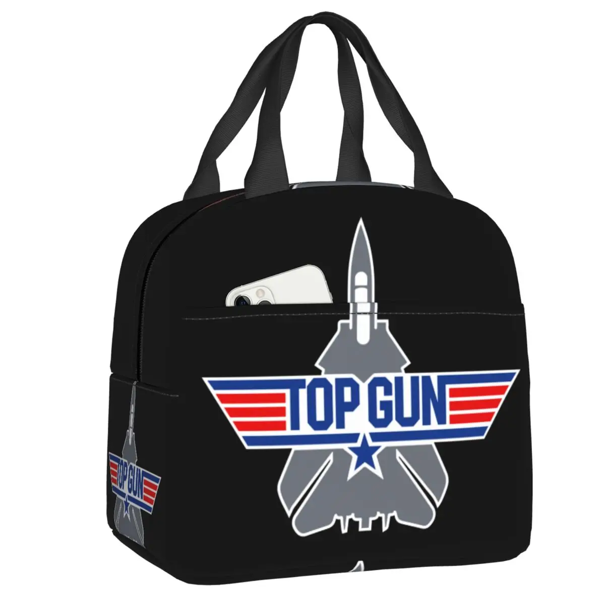 Fighter Jets Top Gun Resuable Lunch Box for Women Maverick Tom Cruise Film Thermal Cooler Food Insulated Lunch Bag Office Work