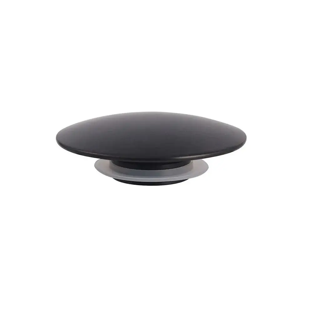 1Pcs Push Button Waste Sink Plug Black Click Clack Drain Stopper Brass 66mm Basin PopUp Cap Replacement Part for Bathroom Sink