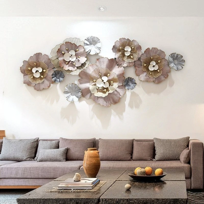nq-180x80cm Elegant Design Flower Shape Wall Hanging Decorations Large Metal Flower Wall Art Decor for Home Dropshipping DDP~