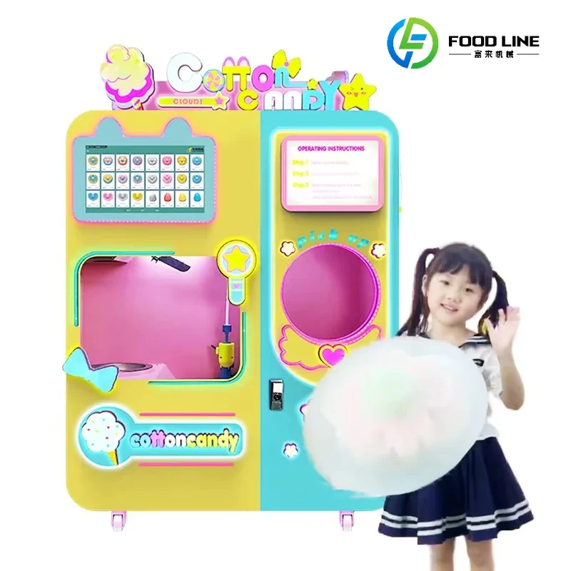 Cotton Candy Vending Machine Hot Sale Colorful Excellent Performance gas-cotton-candy-floss-machine Customized