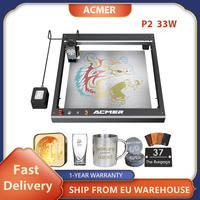 ACMER P2 33W Laser Cutter, Engraving at 30000mm/min, Ultra-silent Auto Air Assist, 0.01mm Accuracy,App Control Pre-Assembled